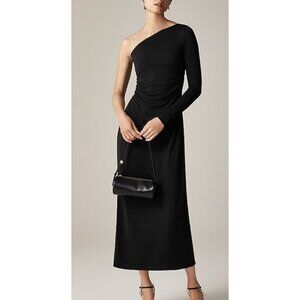 J. Crew One-shoulder dress in jersey crepe Size Small